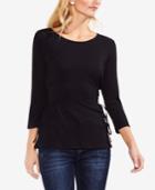 Vince Camuto Ribbed Side-corset Sweater