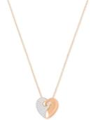 Swarovski Two-tone Pave Heart Pendant Necklace