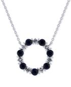 Blue Sapphire (2 Ct. T.w.) & White Sapphire (3/4 Ct. T.w.) 16 Pendant Necklace In Sterling Silver