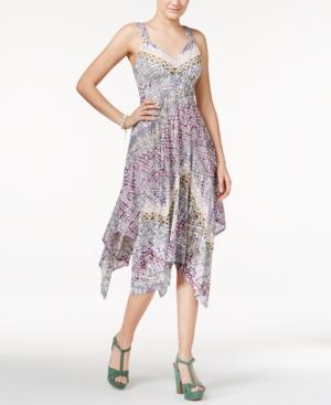 American Rag Printed Handkerchief-hem Dress, Only At Macy's
