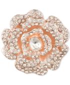 Anne Klein Rose Gold-tone Crystal Flower Brooch, A Macy's Exclusive Style