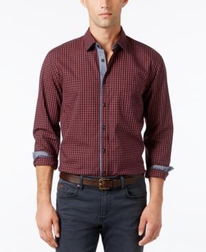 Hugo Boss Orange Men's Gingham Contrast-trim Shirt