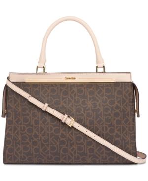 Calvin Klein Cindy Signature Medium Satchel
