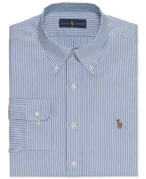 Polo Ralph Lauren Slim-fit Blue Stripe Oxford Dress Shirt