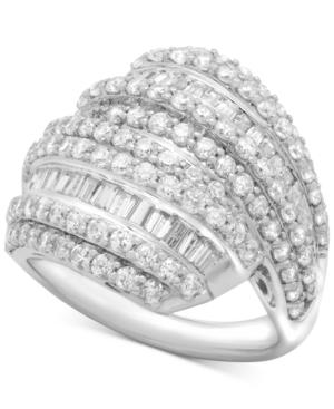 Wrapped In Love Diamond Layered Cluster Ring (2 Ct. T.w.) In Sterling Silver, Created For Macy's
