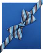 Alfani Spectrum Harris Stripe Pre-tied Bow Tie And Solid Pocket Square Set
