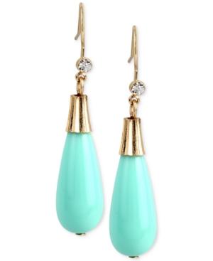 M. Haskell For Inc Gold-tone Briolette Color Drop Earrings, Created For Macy's