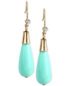 M. Haskell For Inc Gold-tone Briolette Color Drop Earrings, Created For Macy's