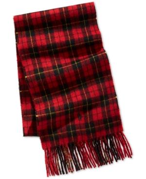 Club Room Men's Buff Plaid Cashmere Scarf, Only At Macy's