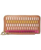 Fossil Emma Large Zip Pink Multi Wallet