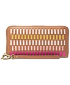 Fossil Emma Large Zip Pink Multi Wallet