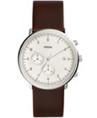 Fossil Men's Chronograph Chase Timer Brown Leather Strap Watch 42mm