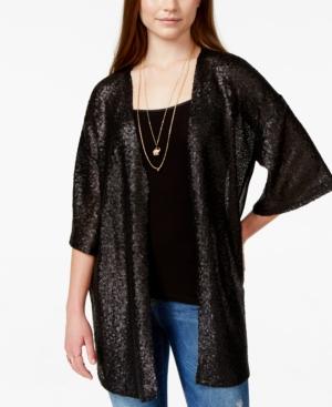 Say What? Juniors' Sequined Kimono