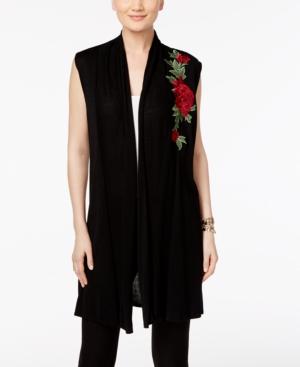 Joseph A Floral-embroidered Maxi Sweater Vest