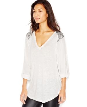 Sanctuary Embroidered Peasant Top