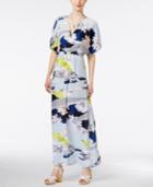 Bar Iii Floral-print Kimono Maxi Dress, Only At Macy's