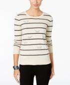 G.h. Bass & Co. Striped Bird-print Sweater