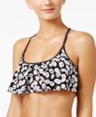 California Waves Daisy Duke Flounced Bikini Top Women's Swimsuit