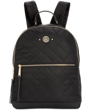 Tommy Hilfiger Quilted Stars Nylon Large Dome Backpack