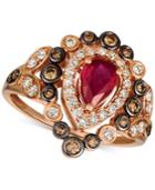 Le Vian Strawberry & Nude Passion Ruby (5/8 Ct. T.w.) & Diamond (5/8 Ct. T.w.) Ring In 14k Rose Gold