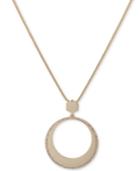 Ivanka Trump Gold-tone Long Pave Circle Pendant Necklace