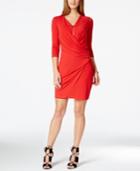 Inc International Concepts Faux-wrap Zip Dress, Only At Macy's