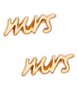 Kate Spade New York Gold Tone Mrs Stud Earrings