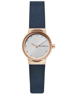 Skagen Women's Freja Blue Leather Strap Watch 36mm