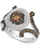 Le Vian Chocolatier Chocolate Deco Estate Diamond (1- 1/2 Ct. T.w.) Ring In 14k White Gold
