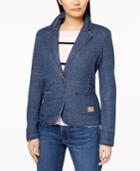 Tommy Hilfiger Frayed Two-pocket Blazer, Created For Macy's