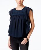 Jessica Simpson Juniors' Kala Embroidered Blouse