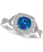 Le Vian Sapphire (1-1/10 Ct. T.w.) And Diamond (1/3 Ct. T.w.) Ring In 14k White Gold