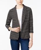 Maison Jules Striped Knit Blazer, Created For Macy's