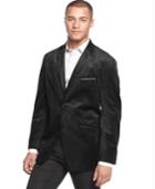 Alfani Men's Big And Tall Velvet Two-button Blazer
