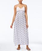 American Rag Crochet Printed Halter Maxi Dress, Created For Macy's