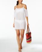 Bleu By Rod Beattie Off-the-shoulder Fringed Cover-up Women's Swimsuit