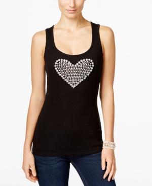 Inc International Concepts Rhinestone Heart Tank Top, Only At Macy's