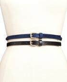 Style & Co. Braided Inlay Skinny 2-for-1 Belt, Only At Macy's