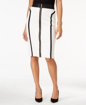Thalia Sodi Zip-front Scuba Pencil Skirt, Only At Macy's