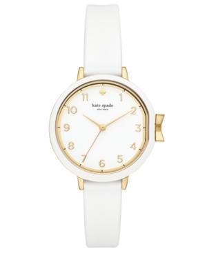 Kate Spade New York Women's Park Row White Silicone Strap Watch 34mm