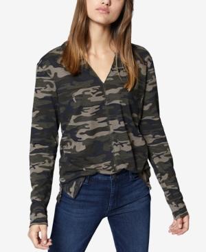 Sanctuary Camo-print V-neck T-shirt