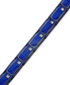 Men's Blue Carbon Fiber And Diamond (1/6 Ct. T.w.) Bracelet In Stainless Steel