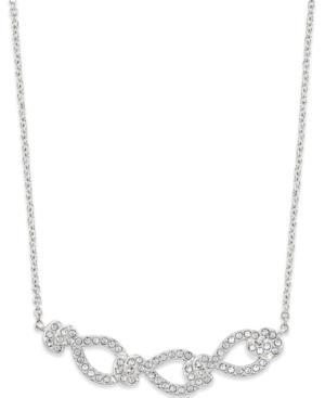 Eliot Danori Silver-tone Crystal Pave Frontal Necklace