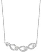 Eliot Danori Silver-tone Crystal Pave Frontal Necklace