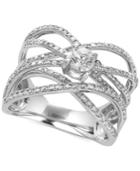 Pave Classica By Effy Diamond Crisscross Ring (9/10 Ct. T.w.) In 14k White Gold