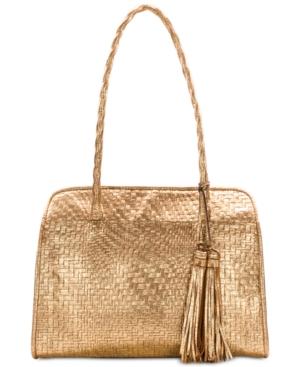 Patricia Nash Metallic Woven Paris Satchel