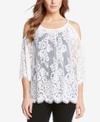 Karen Kane Lace Cold-shoulder Top