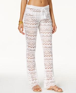 Miken Juniors' Crochet Scalloped Pants Women's Swimsuit