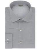 Kenneth Cole Reaction Men's Slim-fit 3-way Stretch Performance Black Print Dress Shirt
