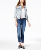 M1858 Kristen Mid-rise Cropped Skinny Jeans With Cut-off Hem